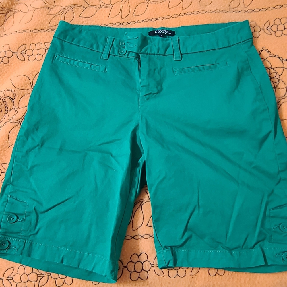 George Women's Green Cargo Shorts